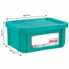 Bac HACCP 12 L rectangulaire + couvercle - vert