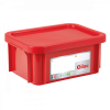 Bac HACCP 12 L rectangulaire + couvercle - rouge