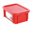 Bac HACCP 12 L rectangulaire + couvercle - rouge