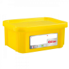 Bac HACCP 12 L rectangulaire + couvercle - jaune