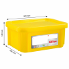 Bac HACCP 12 L rectangulaire + couvercle - jaune