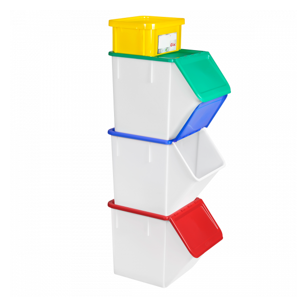 Bac HACCP 12 L rectangulaire + couvercle - jaune