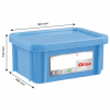 Bac HACCP 12 L rectangulaire + couvercle - bleu
