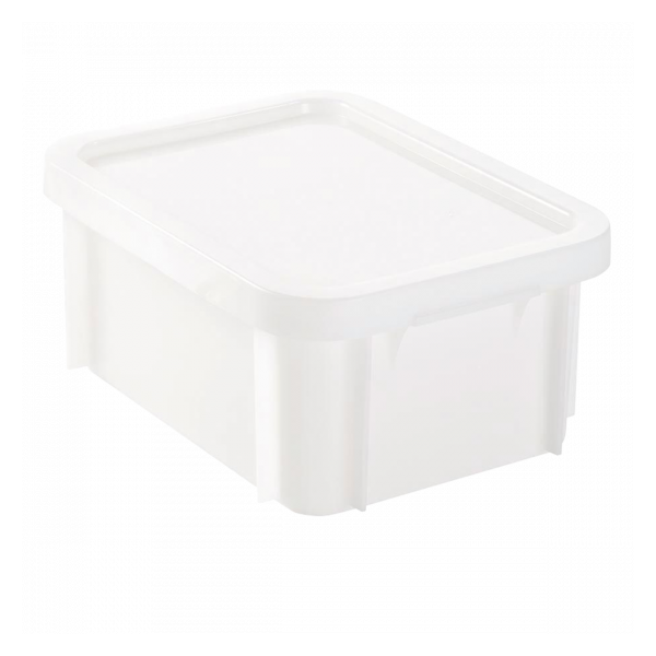Bac HACCP 12 L rectangulaire + couvercle - blanc