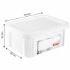 Bac HACCP 12 L rectangulaire + couvercle - blanc