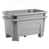 Bac grand volume sur pieds empilable emboîtable 300 L - gris