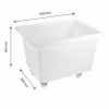 Bac grand volume 500 L - 4 roues pivotantes dont 2 avec freins - blanc
