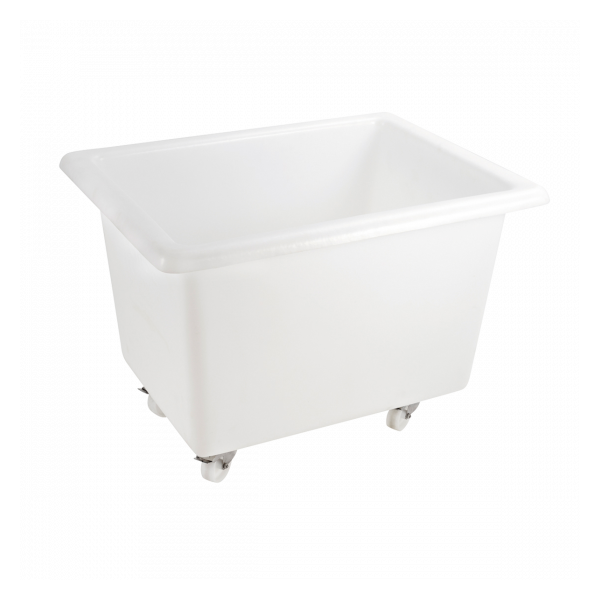 Bac grand volume 310 L - 4 roues pivotantes dont 2 avec freins - blanc