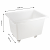 Bac grand volume 310 L - 4 roues pivotantes dont 2 avec freins - blanc