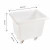 Bac grand volume 170 L - 4 roues pivotantes dont 2 avec freins - blanc