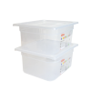 Bac gastronorme GN1/2 HACCP + couvercle - 150 mm - 9 L - Lot de 2