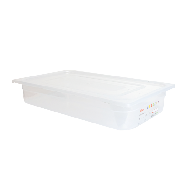 Bac gastronorme GN1/1 HACCP + couvercle - 100 mm - 13 L - Lot de 2