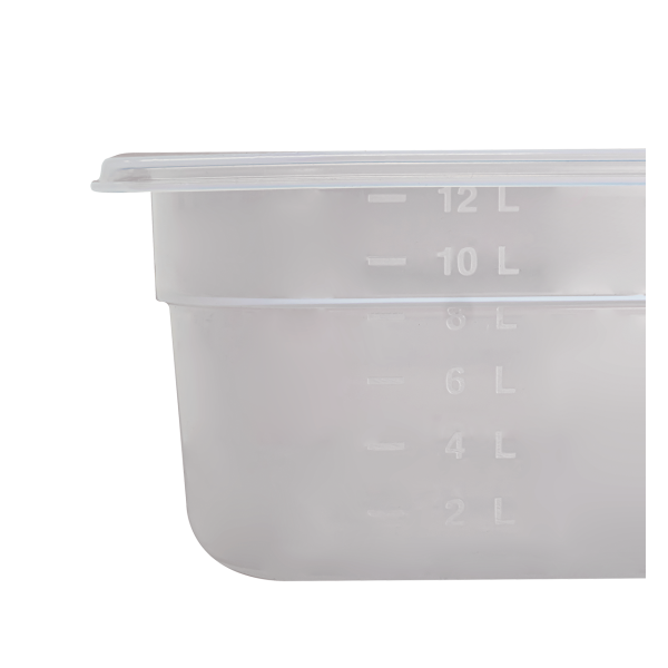 Bac gastronorme GN1/1 HACCP + couvercle - 100 mm - 13 L - Lot de 2