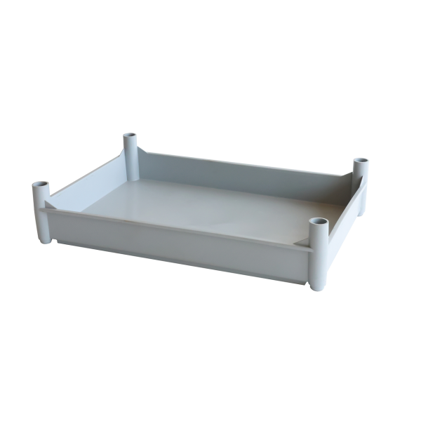 Bac empilable avec 4 pieds 540 x 360 x 120 mm - 10 L - gris