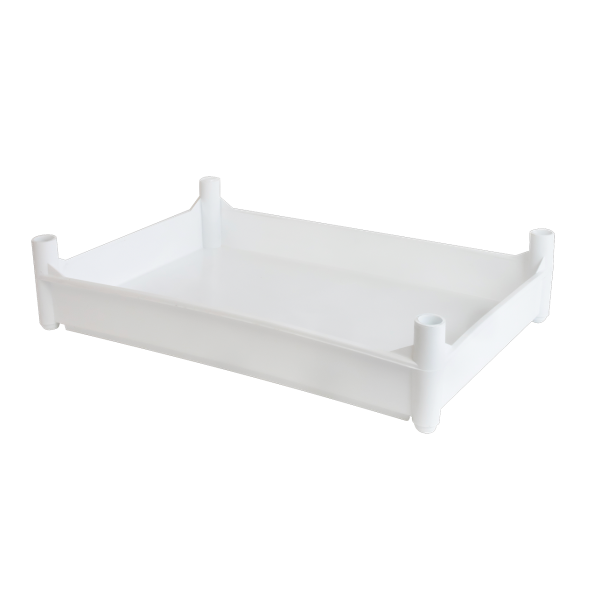Bac empilable avec 4 pieds 540 x 360 x 120 mm - 10 L - blanc