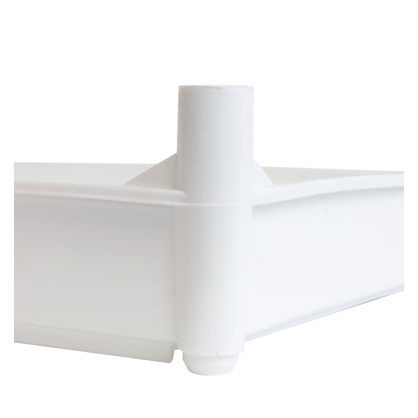 Bac empilable avec 4 pieds 540 x 360 x 120 mm - 10 L - blanc