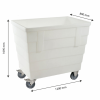 Bac double-paroi 500 L - roues chape inox - blanc