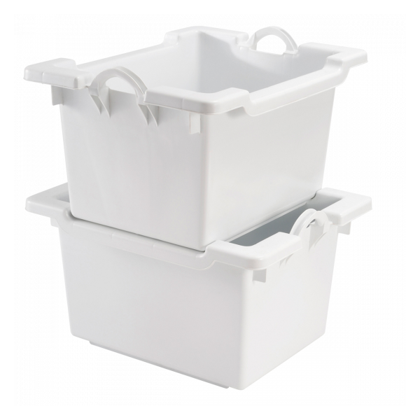 Bac comporte empilable emboîtable 60 L - blanc