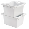 Bac comporte empilable emboîtable 60 L - blanc