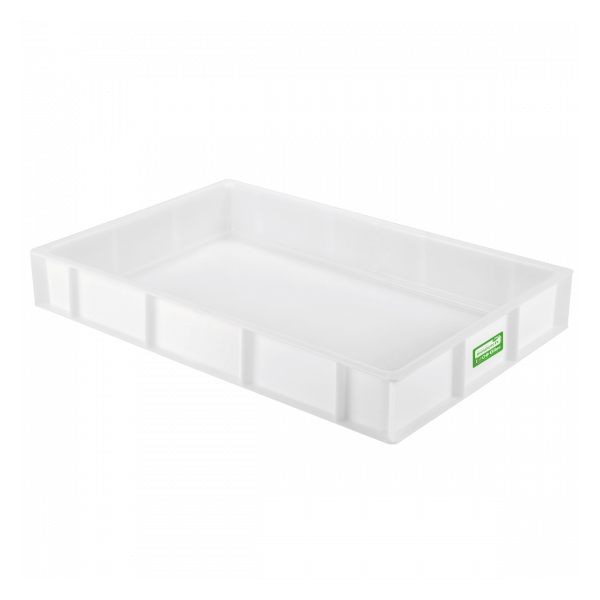 Bac à pâtons biosourcé 600 x 400 x 90 mm 15 L - blanc