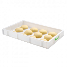 Bac à pâtons biosourcé 600 x 400 x 90 mm 15 L - blanc