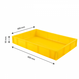 Bac à pâtons 600 x 400 x 90 mm 15 L - jaune