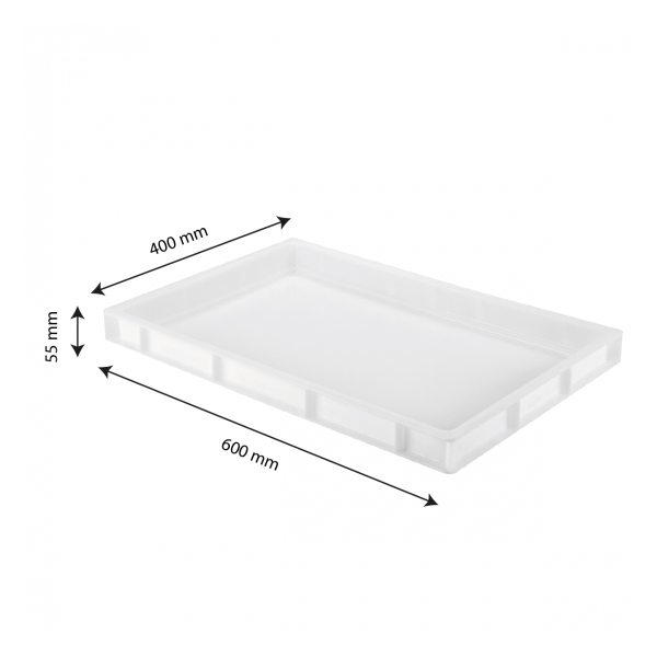 Bac à pâtons 600 x 400 x 55 mm 9 L - blanc