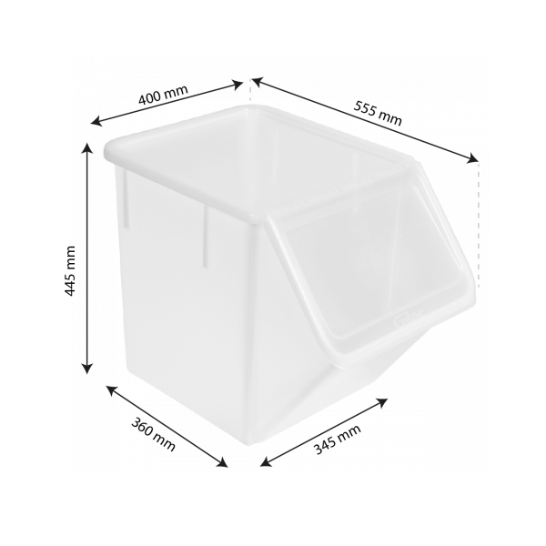 Bac à ingrédients 40 L + couvercle transparent