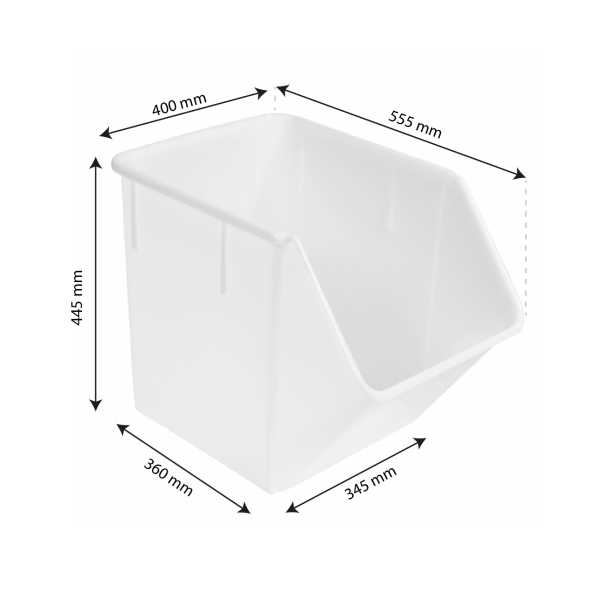Bac à ingrédients 40 L - blanc