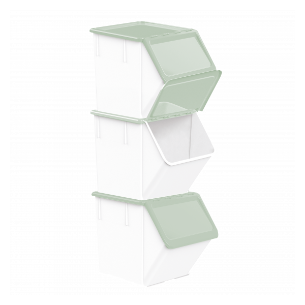 Bac à ingrédient 40 L - couvercle vert amande