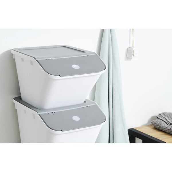 Grand Bac de rangement ou tri avec couvercle incliné 51 litres