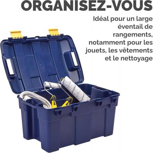 Coffre de rangement en Plastique Solide 40 litres