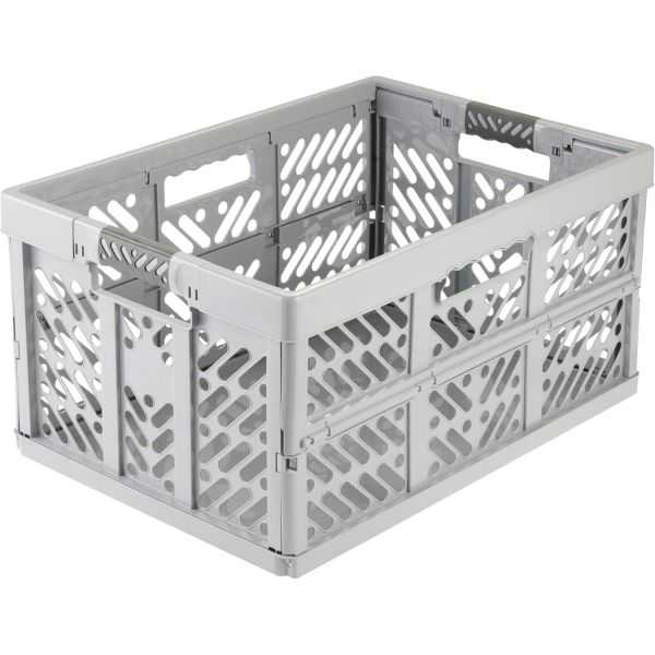 Caisse Pliante 45L - Lot De 5 - Plastique Résistant, Charge Max 35 Kg - Dimensions 53x40x26 Cm - Pour Rangement, Transport, Camping