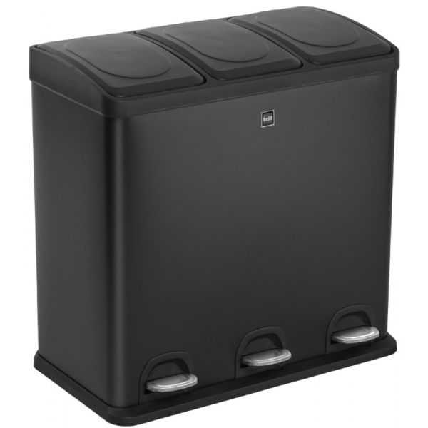 Poubelle de tri sélectif à pédale "the separator" 3 x 20 litres