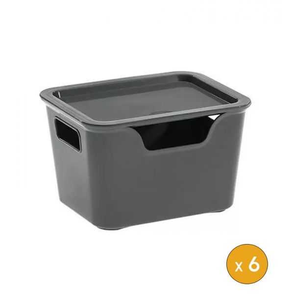 Petit bac de rangement avec couvercle 1,9 litre