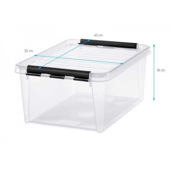 Boîte de rangement 14 litres avec 7 bacs et couvercle