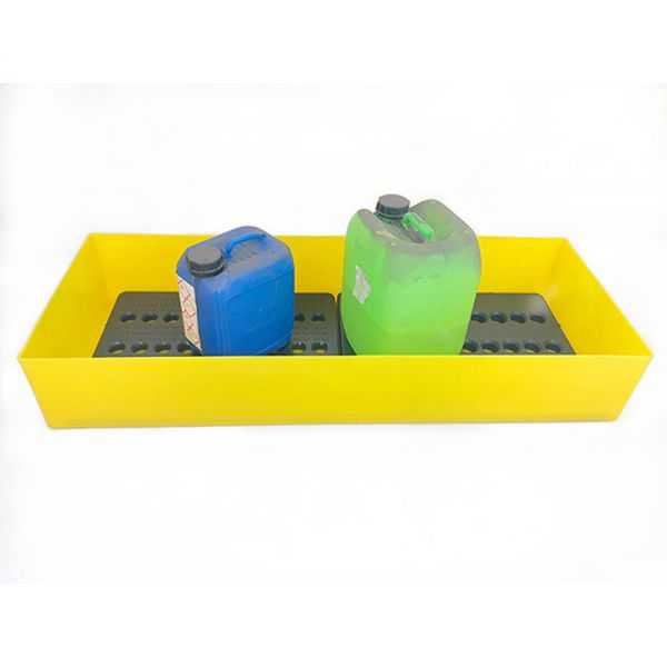 Bac de rétention avec caillebotis 60 litres anti uv 130x50 cm