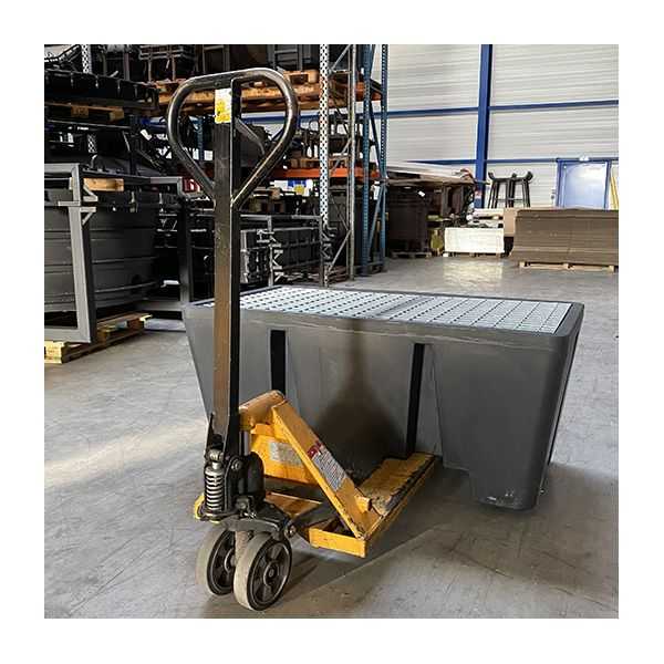 Bac de rétention 2 fûts sur un transpalette