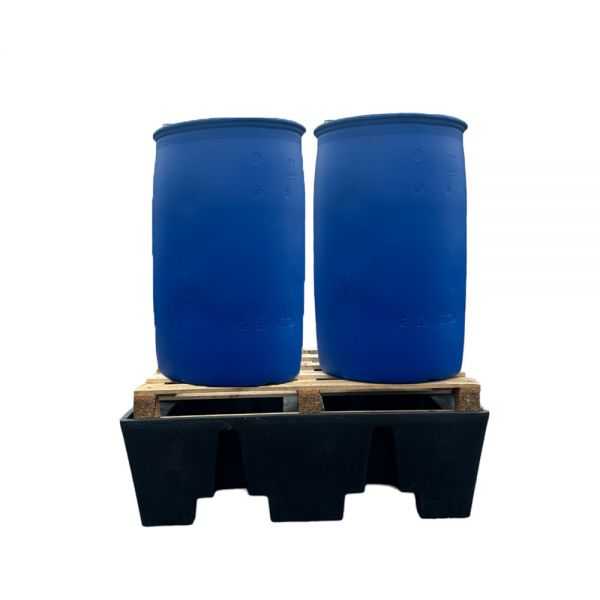 Bac de Rétention 240 l noir pour Palette Euro sans caillebotis