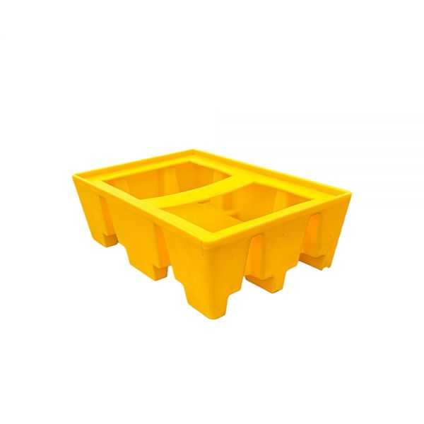 Bac de Rétention 240 l jaune pour Palette Euro sans caillebotis