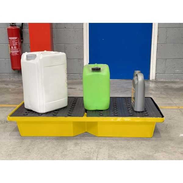 Bac de Rétention empilable pour bidons 70 litres avec caillebotis