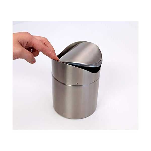 Poubelle de table en inox 0,7 litre