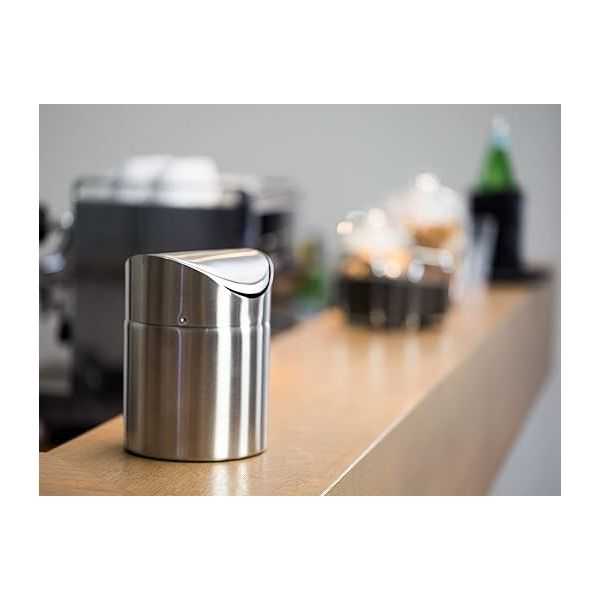 Poubelle de table en inox 1,2 litre