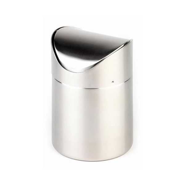 Poubelle de table en inox 1,2 litre