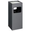 Poubelle d'accueil rectangulaire avec cendrier 17 litres