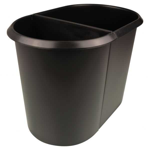 Poubelle double pour tri déchets papiers 29 litres sans couvercle