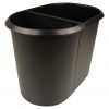 Poubelle double pour tri déchets papiers 29 litres sans couvercle