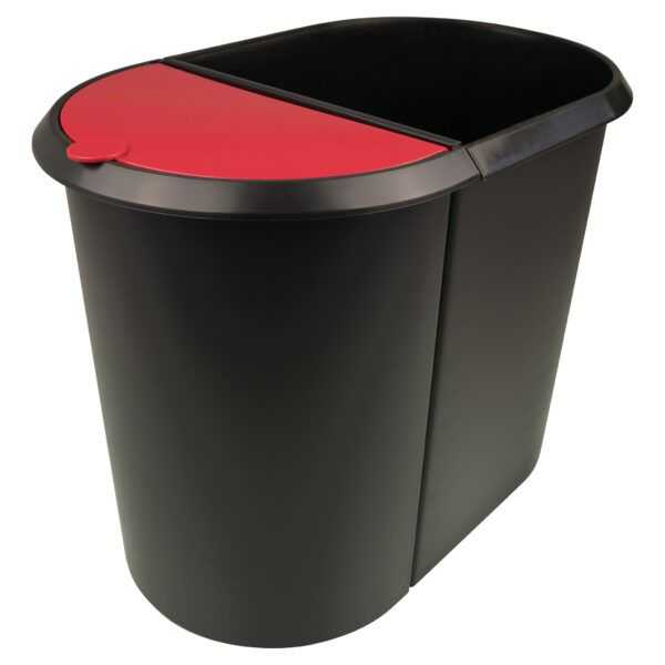 Poubelle double pour tri déchets papiers 29 litres