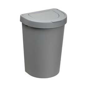 Poubelle de cuisine avec 2 couvercles basculant 25 litres