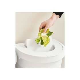 Poubelle de cuisine avec 2 couvercles basculant 10 litres